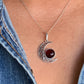 Cherry Amber Moon Necklace