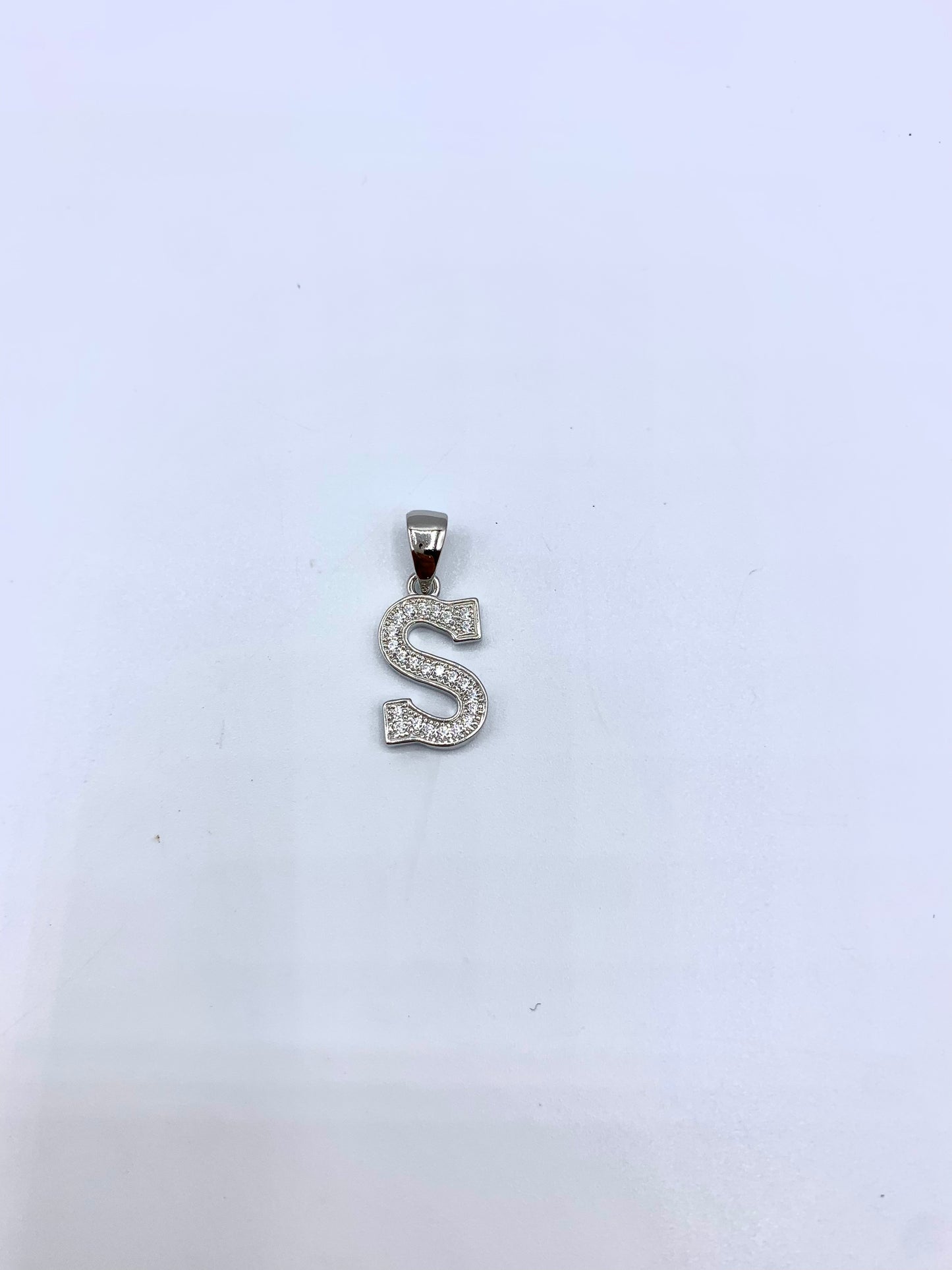 Initial Pendant with Zirconia